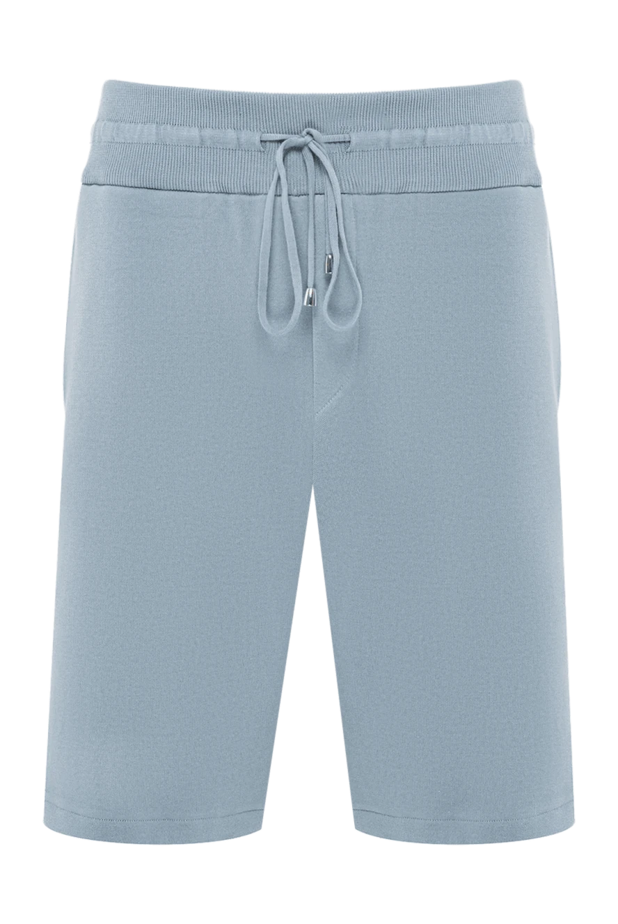 Cesare di Napoli men's gray-blue knit bermuda shorts 193273 - photo 1