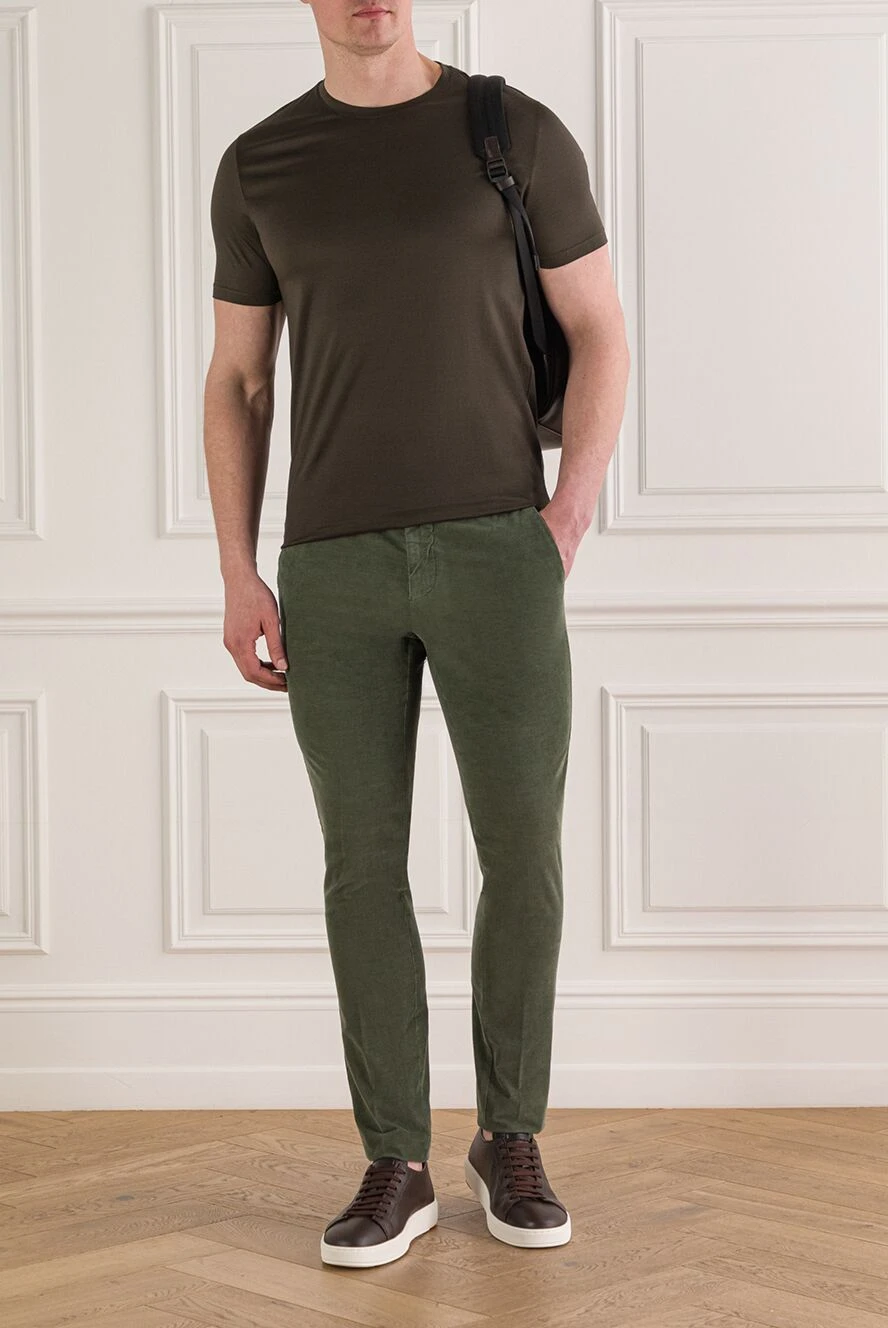 Cesare di Napoli men's khaki semi-fitted t-shirt 193281 - photo 1