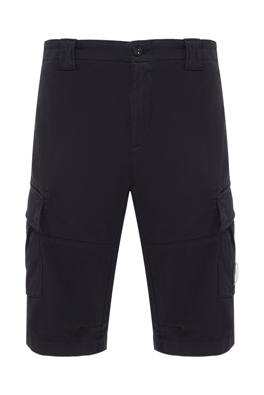 C.P.Company чоловічі шорти-карго у чорному кольорі з еластичного бавовняного сатину 193354 - фото 1