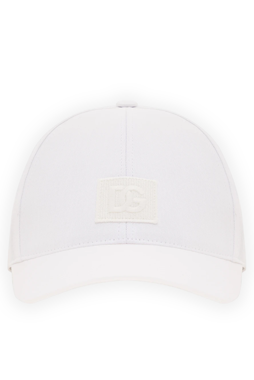 Dolce & Gabbana чоловіча бейсболка білого кольору з високоякісної бавовни 193406 - фото 1