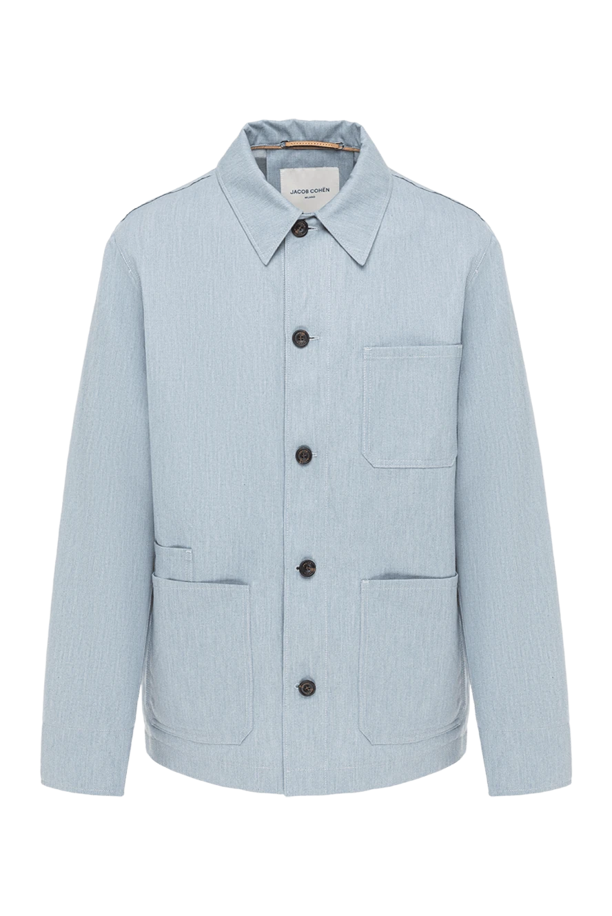 Jacob Cohen men's lightweight blue overshot shirt jacket 193487 - photo 1