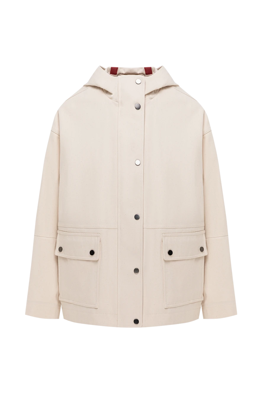 Brunello Cucinelli women's loose-fitting cream cotton parka 193779 - photo 1
