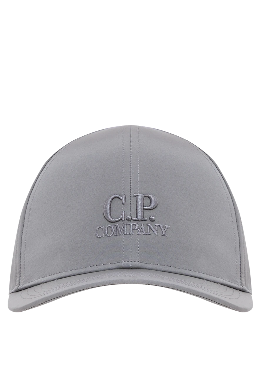 C.P. Company классическая шестипанельная бейсболка с жестким изогнутым козырьком серого цвета 193884 - фото 1