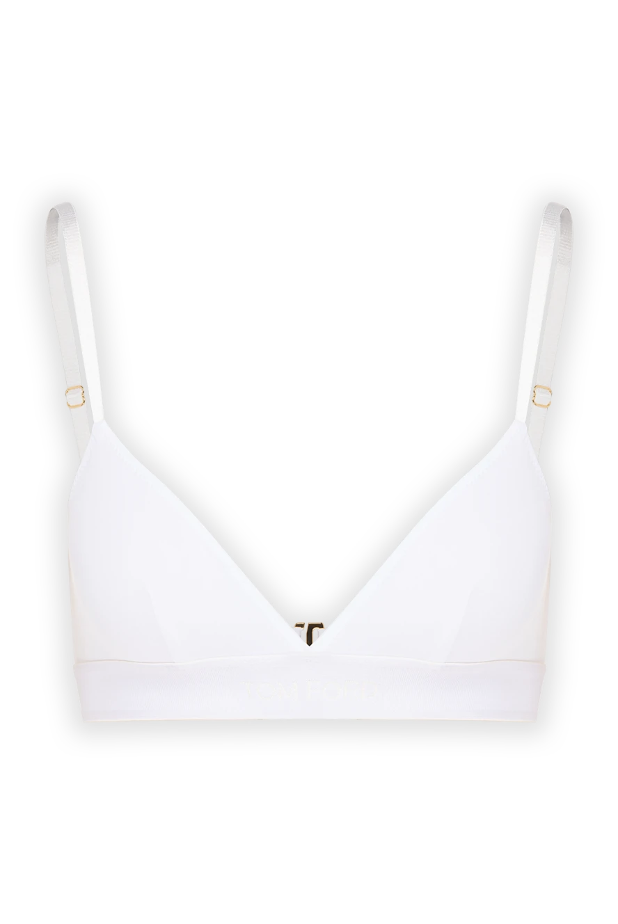 Tom Ford бюстгальтер stretch bra белого цвета с логотипом 193958 - фото 1
