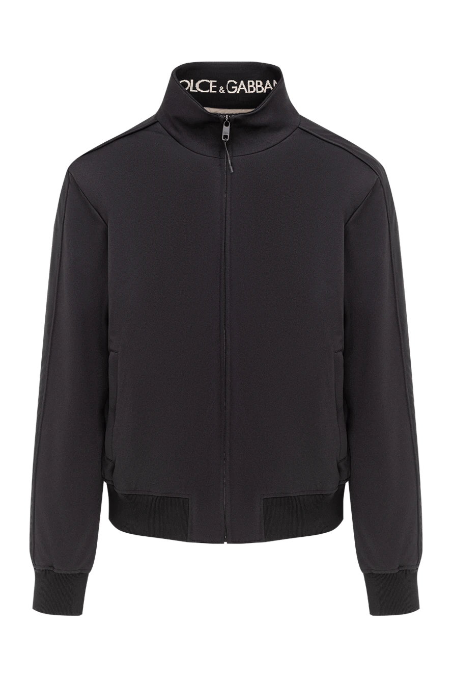 Givenchy куртка з капюшоном чоловіча чорна з великим логотипом