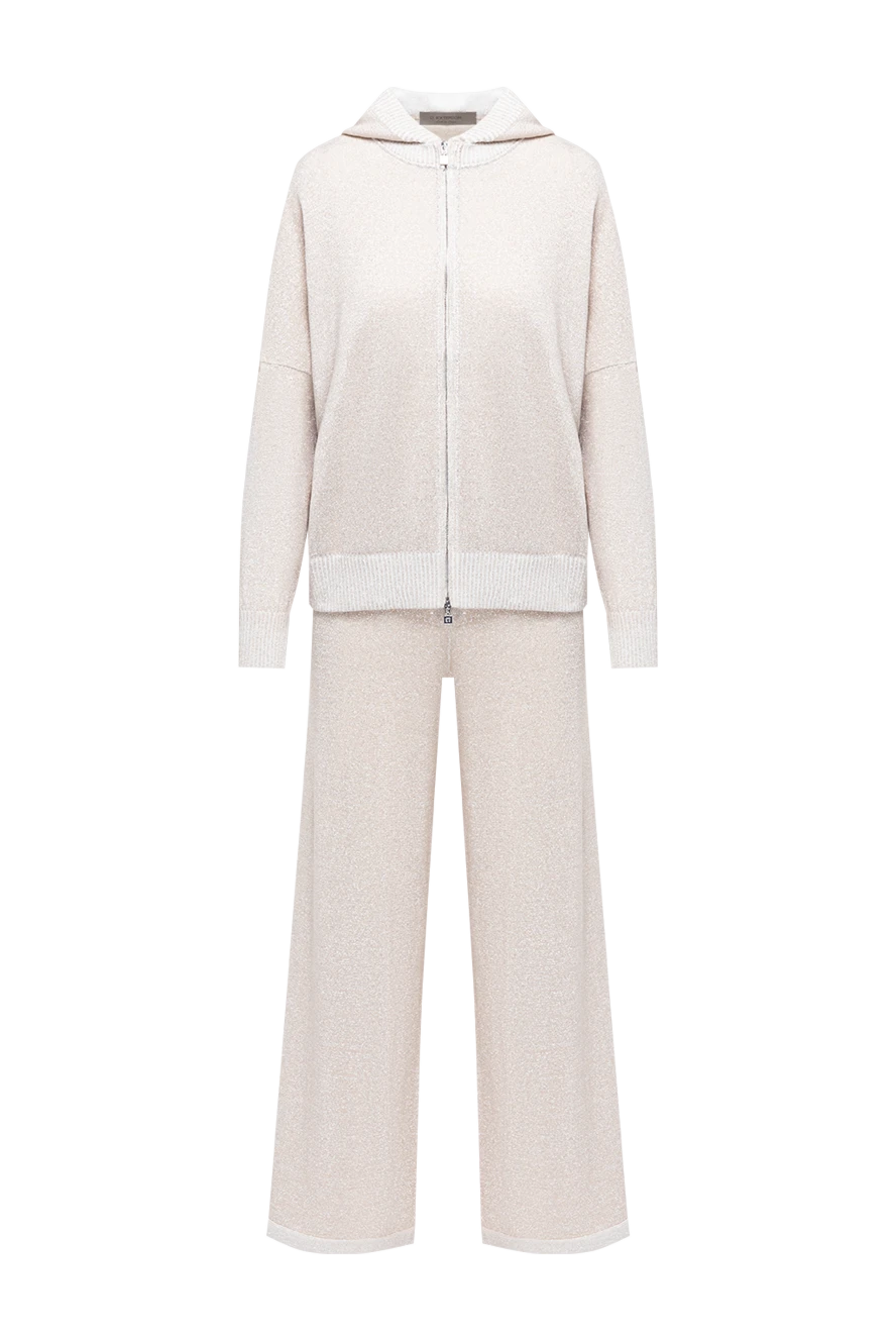 D.Exterior women's knitted suit in a delicate creamy beige shade 194210 - photo 1