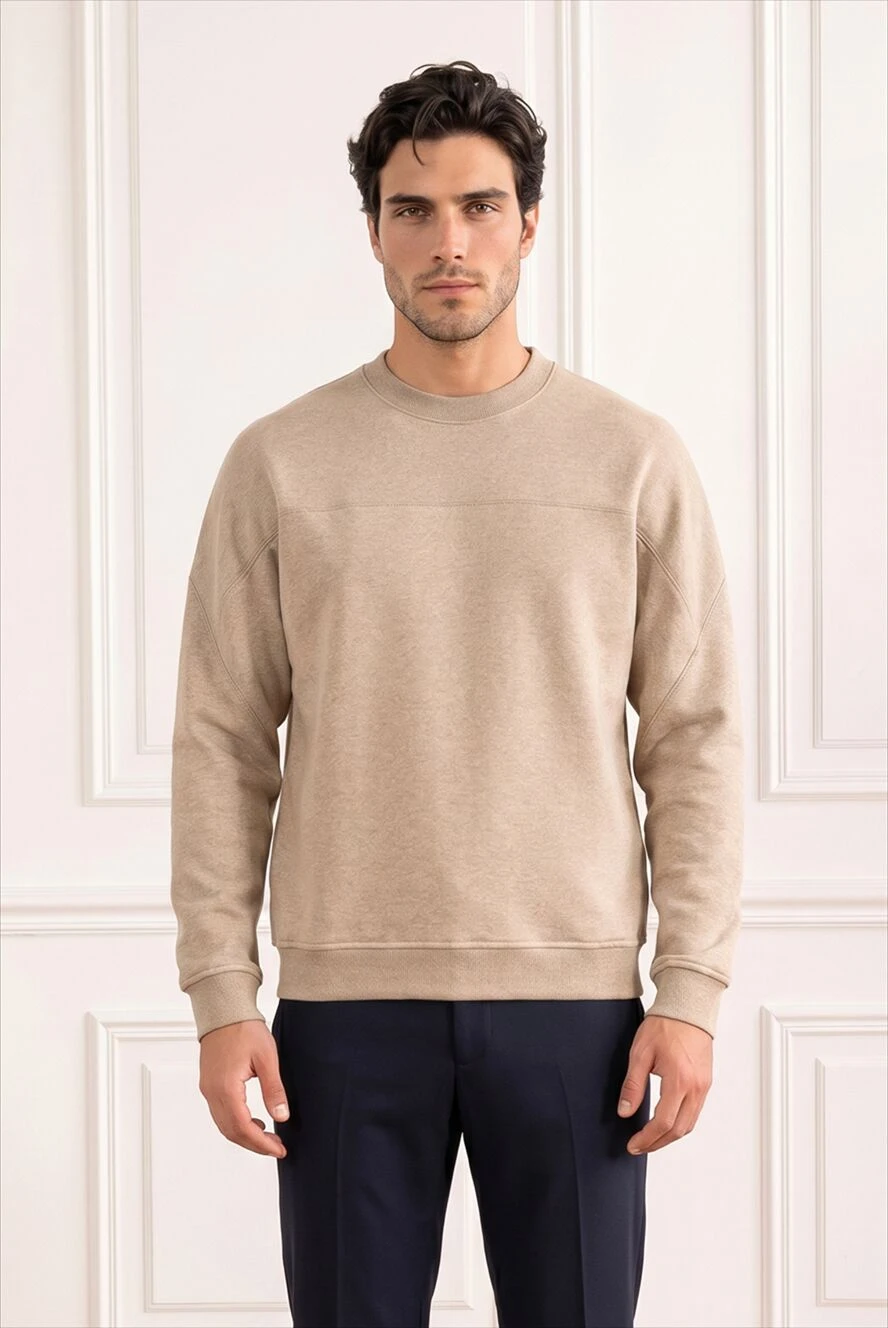 Loro Piana beige melange sweatshirt made of soft, high-quality cotton 194247 - photo 1