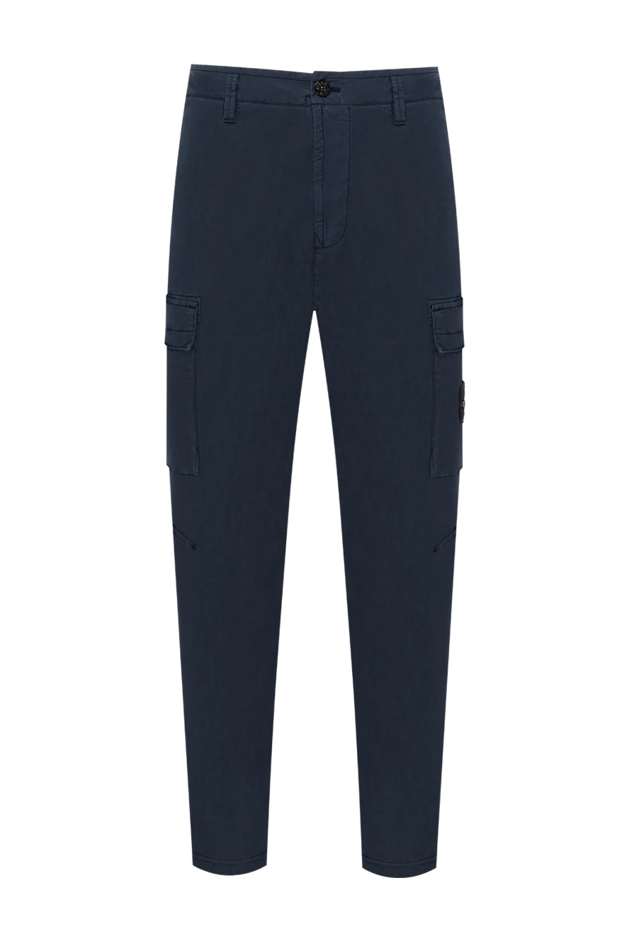 Stone Island мужские брюк-карго зауженные к низу из плотного хлопкового трикотажа 194281 - фото 1