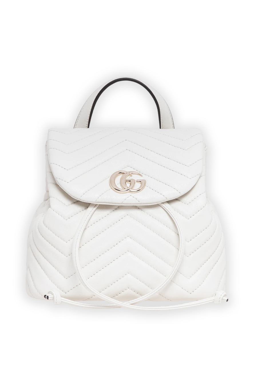 Gucci gg marmont small backpack in white nappa leather 194294 - photo 1
