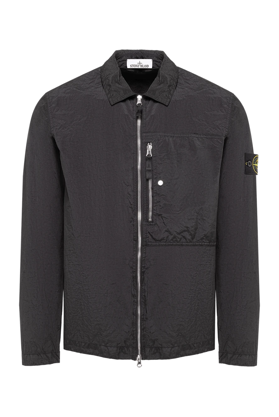 Stone Island черная куртка-овершот из жатого нейлона 194302 - фото 1