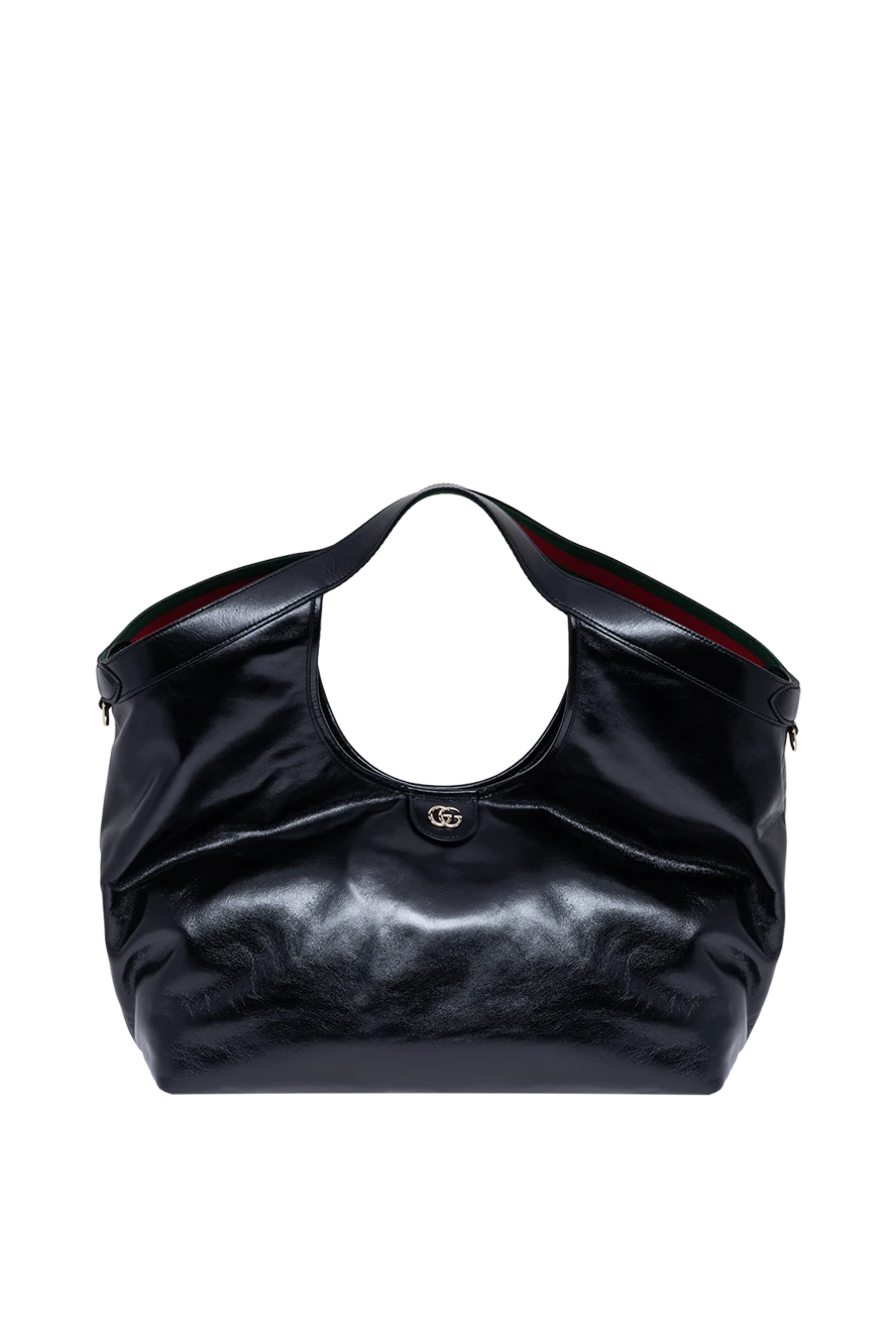 Gucci женская сумка-тоут giglio в классическом черном цвете 194321 - фото 1