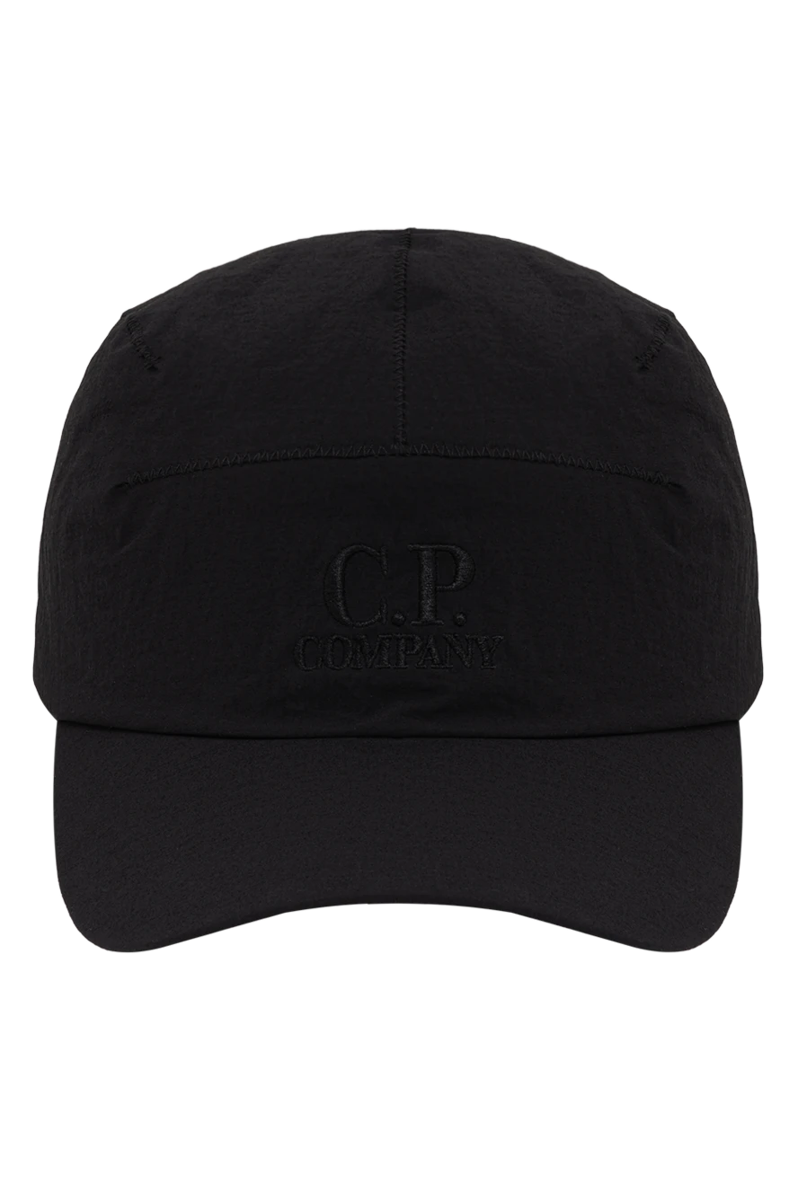 C.P. Company бейсболка чорна із нейлону з фронтальним логотипом 194364 - фото 1