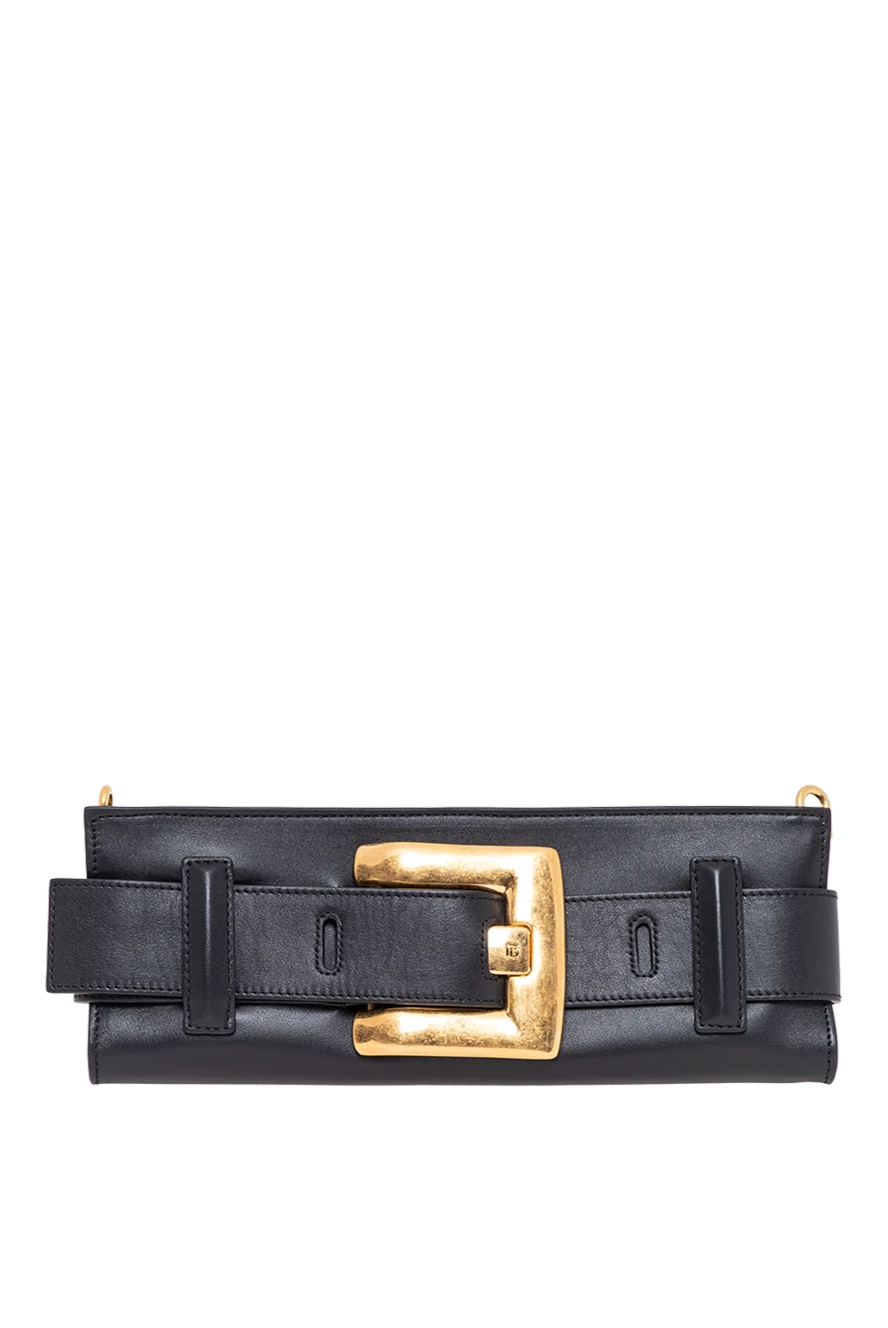 Balmain anthem clutch in black calfskin 194399 - photo 1