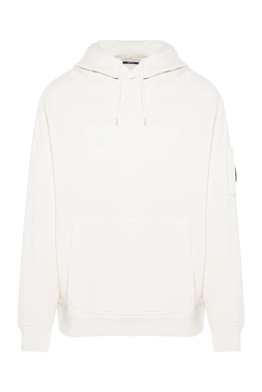 Off-White men's white cotton hoodie with logo 180556 — Men hoodie