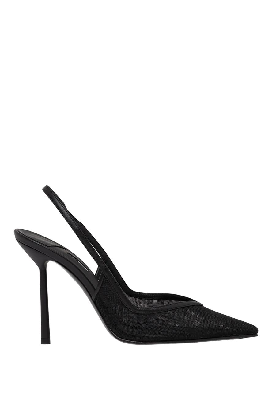 Jimmy Choo черные кожаные туфли romy 85 с острым носком женские