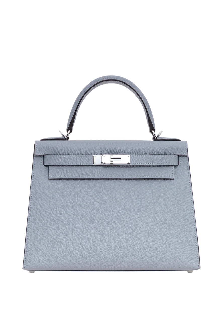 Hermes мини-сумка kelly из кожи epsom серого цвета 194600 - фото 1