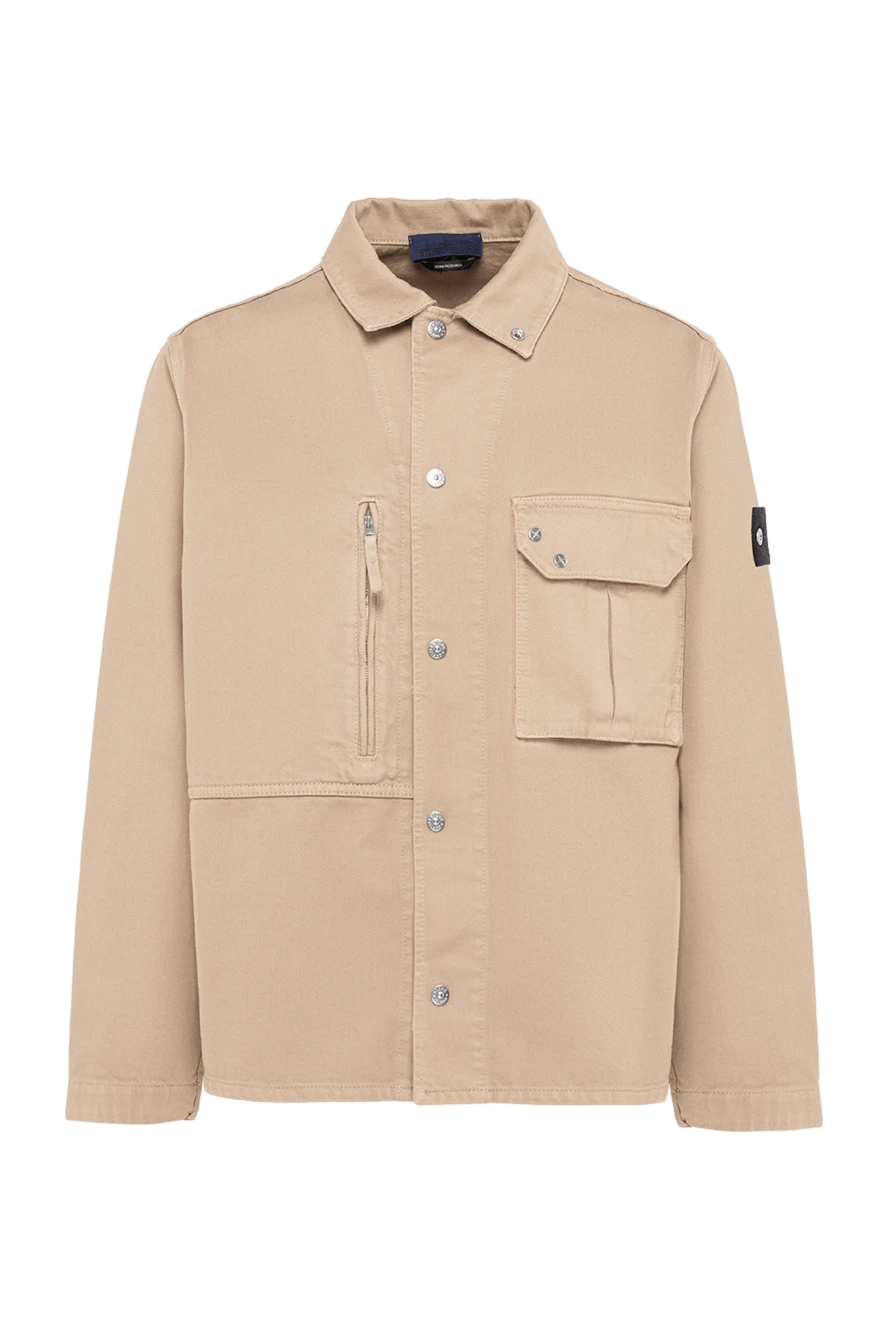 Stone Island бежевая куртка-овершот с асимметричными карманами 194628 - фото 1