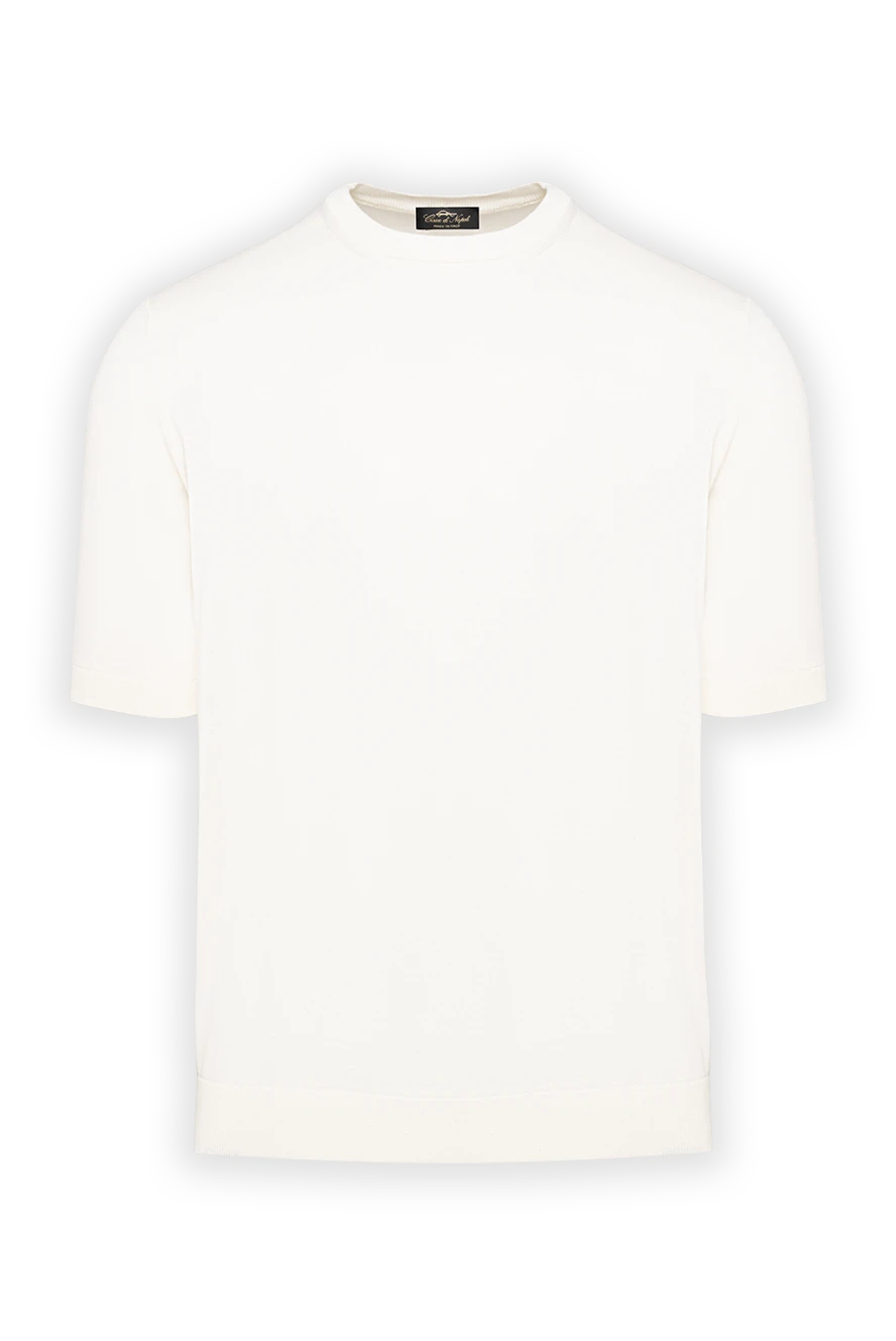 Cesare di Napoli men's classic white knitted short-sleeve jumper 194641 - photo 1