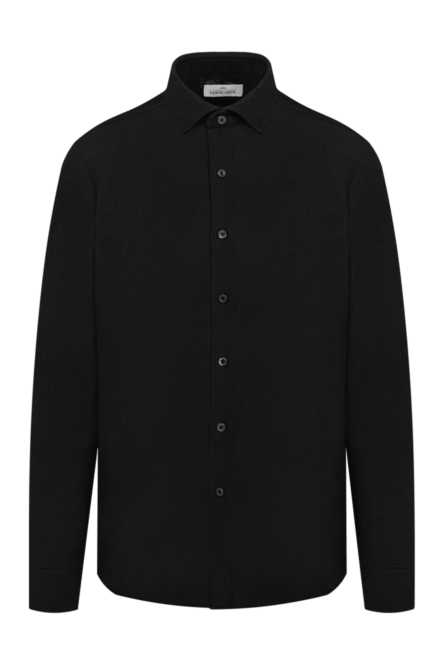 Alessandro Gherardi men's black cotton slim-fit shirt 194750 - photo 1