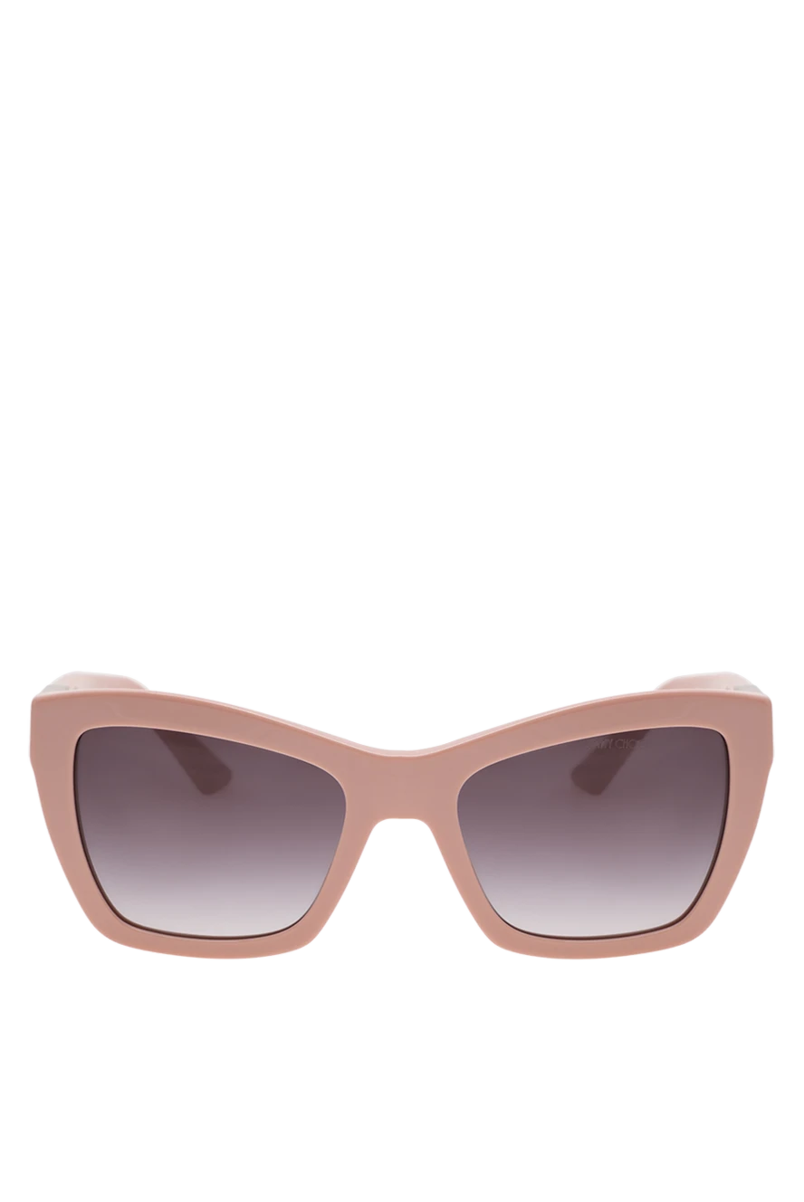 Jimmy Choo солнцезащитные розовые очки кошачий глаз с серебристыми вставками 194859 - фото 1
