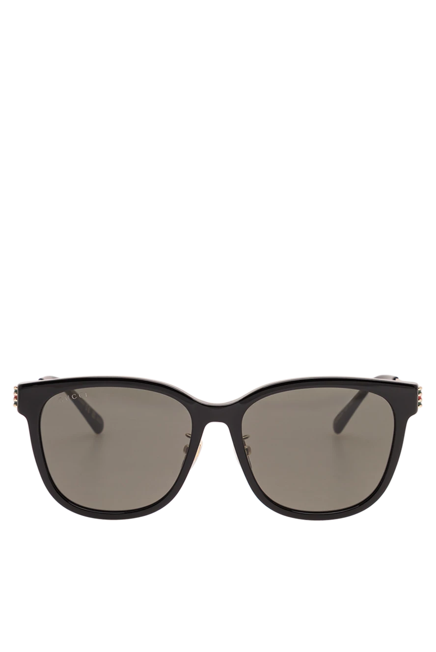Gucci солнцезащитные легкие квадратные очки с золотистыми дужками 194902 - фото 1