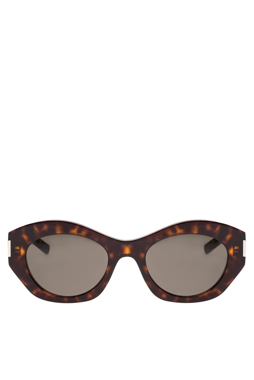 Saint Laurent women's cat eye glasses with tortoiseshell frames and silver plates 194943 - photo 1