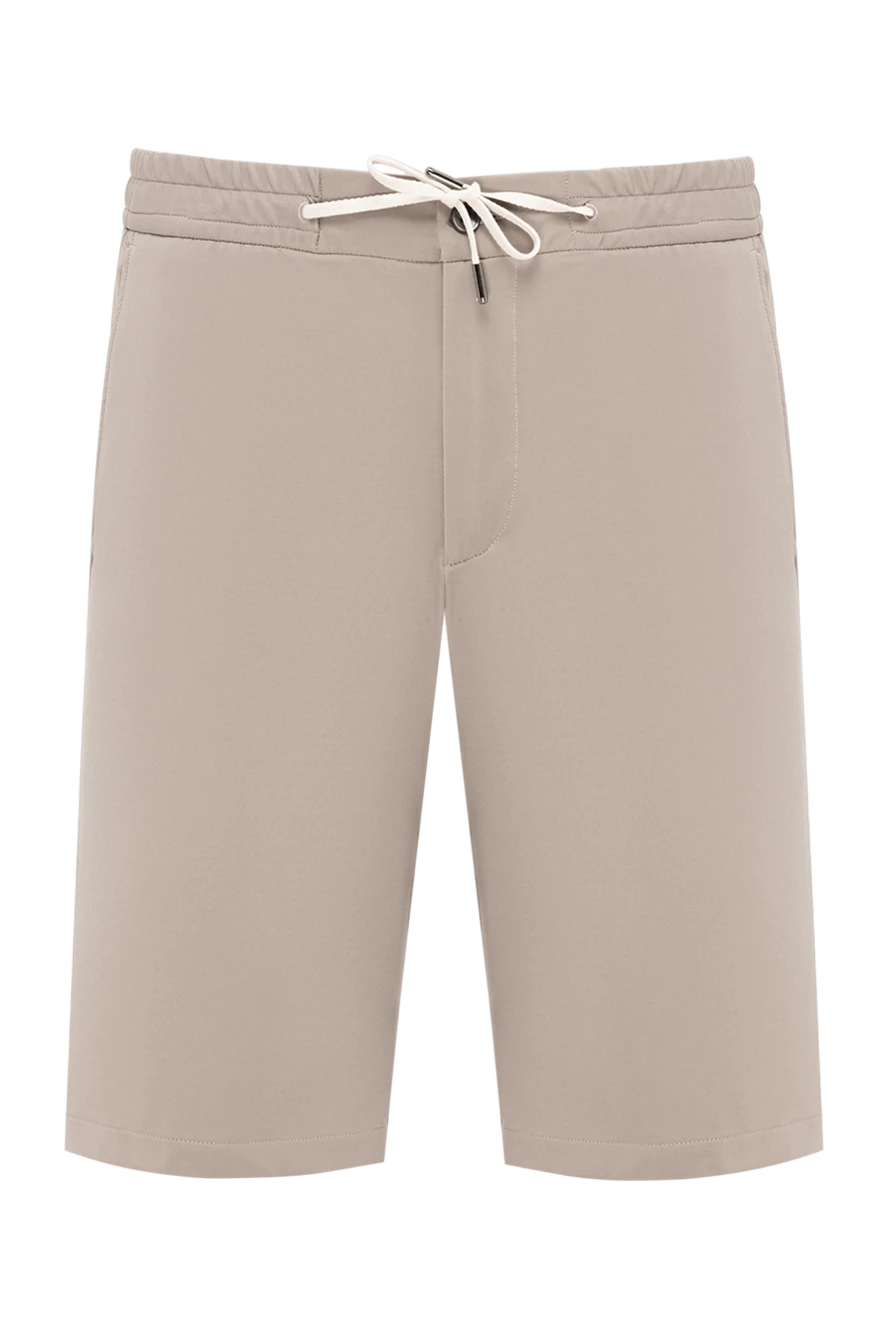 Cesare di Napoli men's beige linen bermuda shorts with drawstring 195033 - photo 1