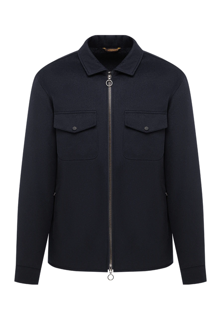 Seraphin men's cashmere fur-lined shirt jacket with patch pockets 195077 - photo 1
