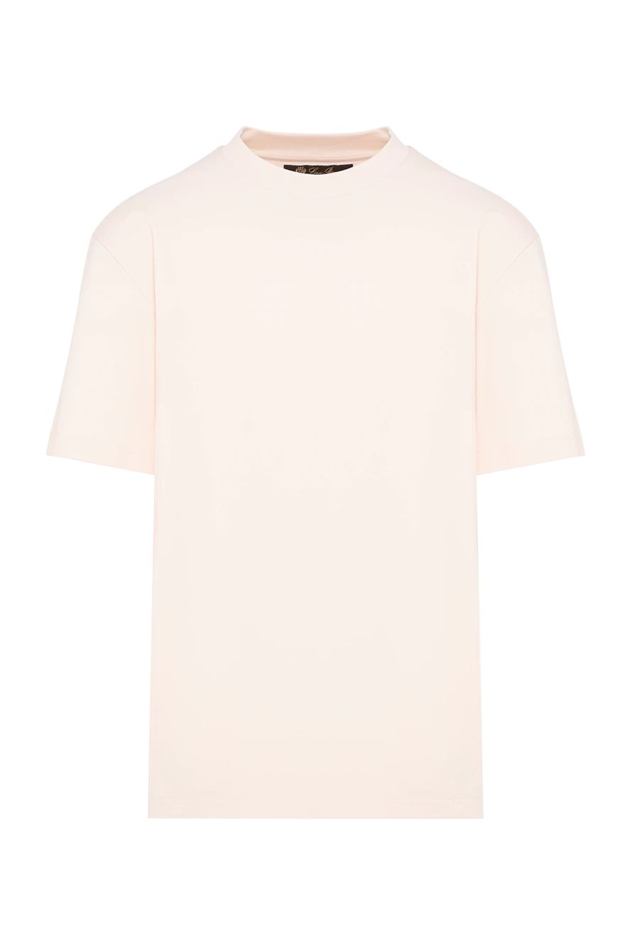 Loro Piana чоловічі бавовняні футболки ray ніжно-рожевого кольору вільного силуету 195140 - фото 1