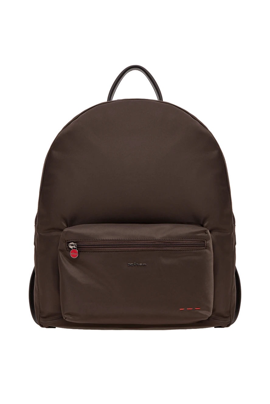 Kiton brown urban backpack made of high-tech textile with leather handles 195836 - photo 1
