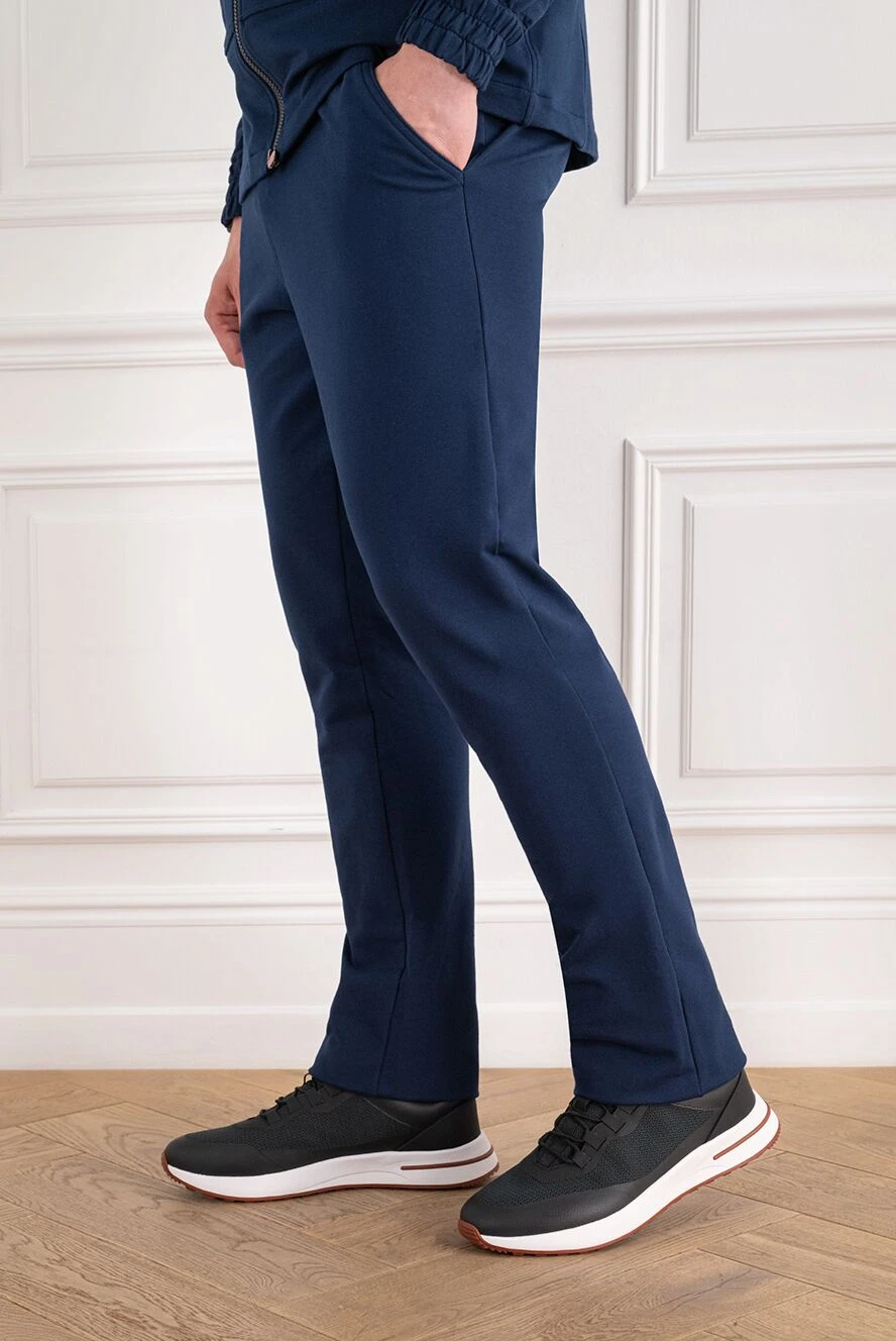 Loro Piana мужские зеленые кроссовки week end walk из трехмерной сетки с кожаной отделкой 195902 - фото 1