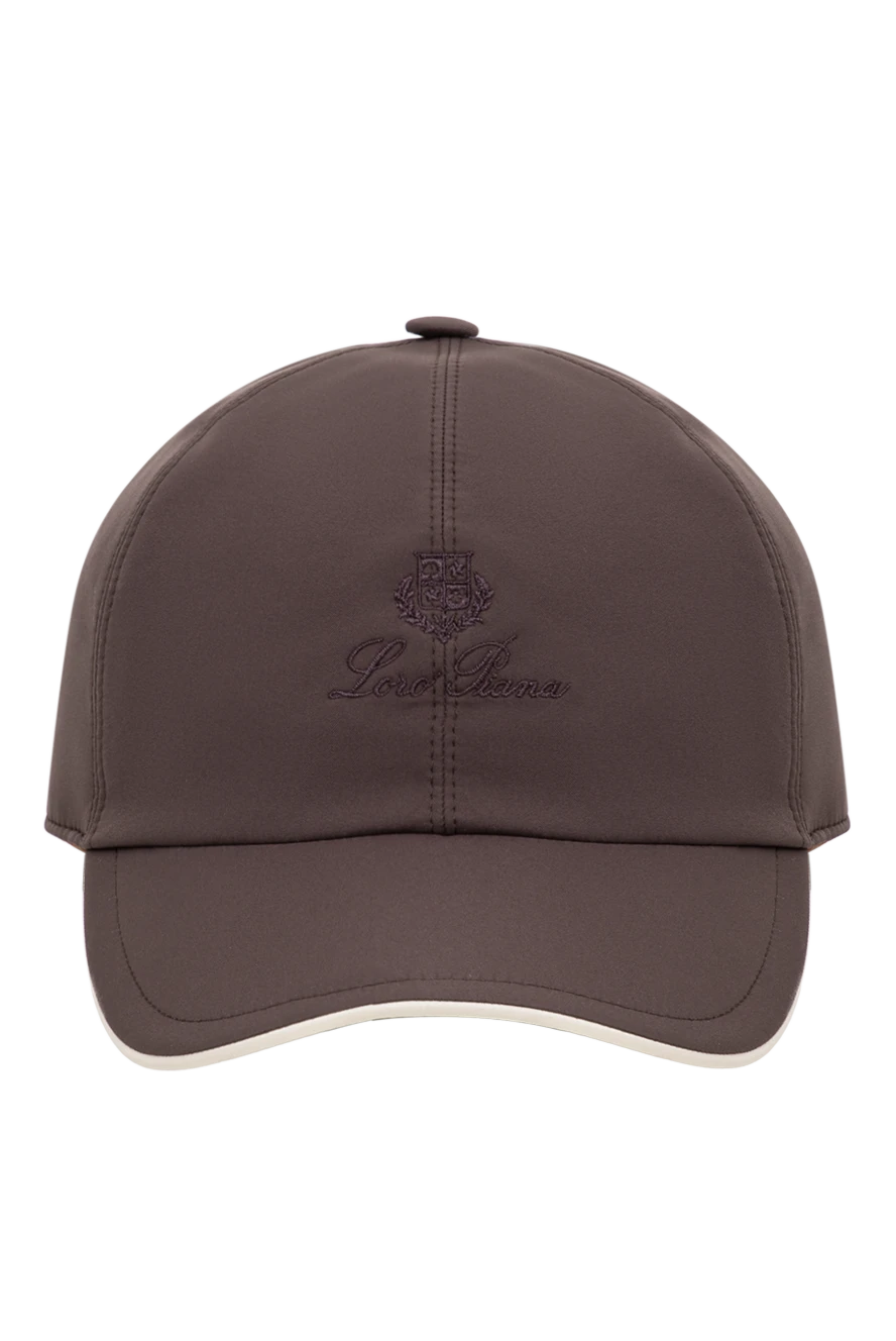 Loro Piana класична чоловіча бейсболка з технологічної мікрофібри зі світлою окантовкою 195912 - фото 1