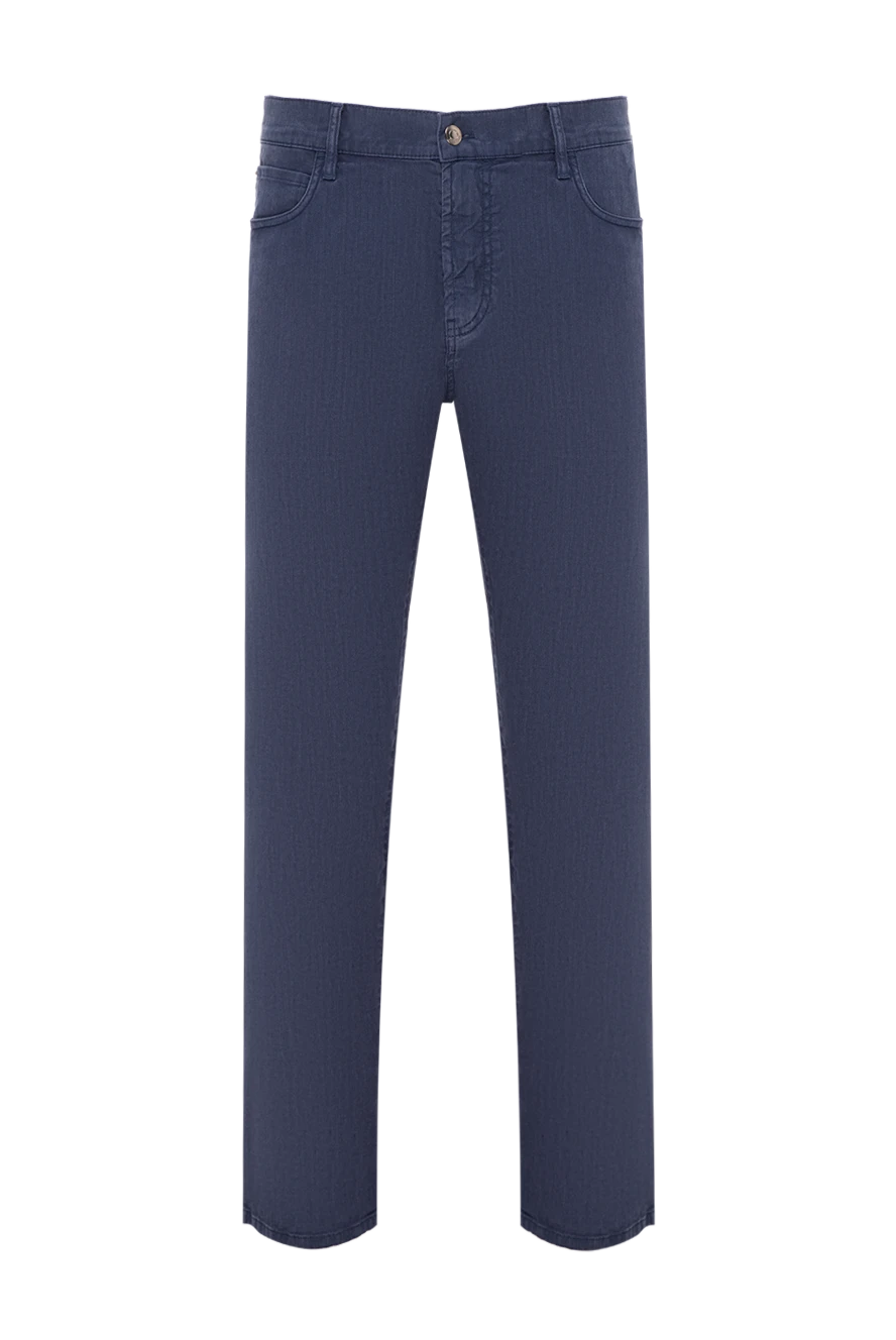 Loro Piana quarona blue five-pocket jeans in an ultra-soft linen blend 195945 - photo 1