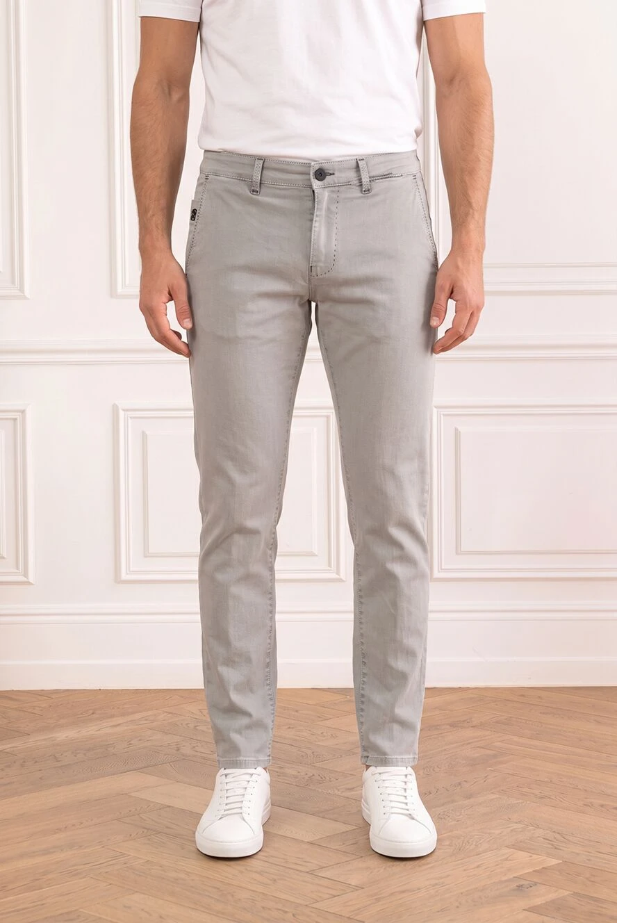 Scissor Scriptor light grey tapered chinos made from a fine, smooth fabric 196257 - photo 1