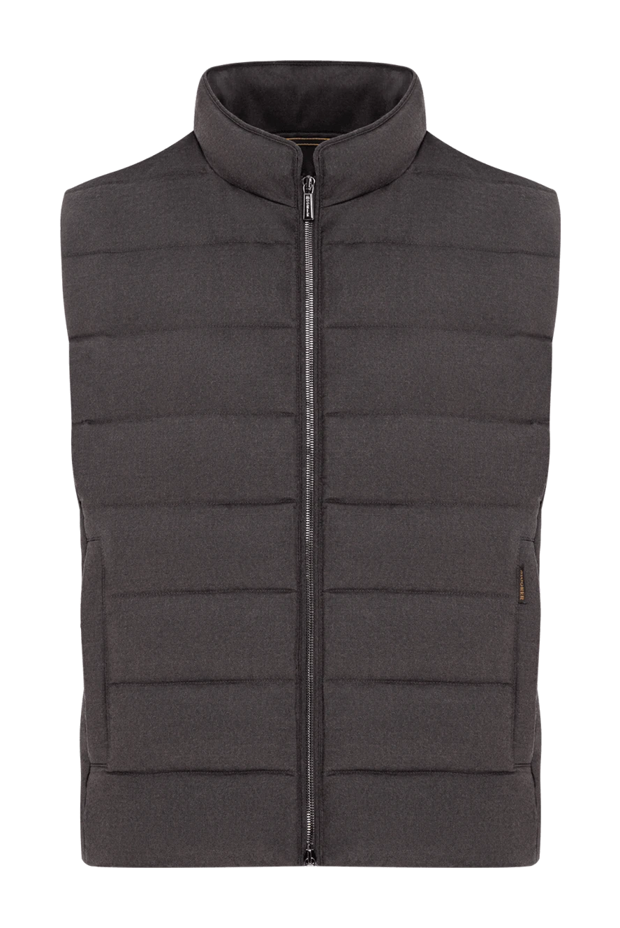 Moorer quilted down vest made of fine brown wool with added soft cashmere 196395 - photo 1