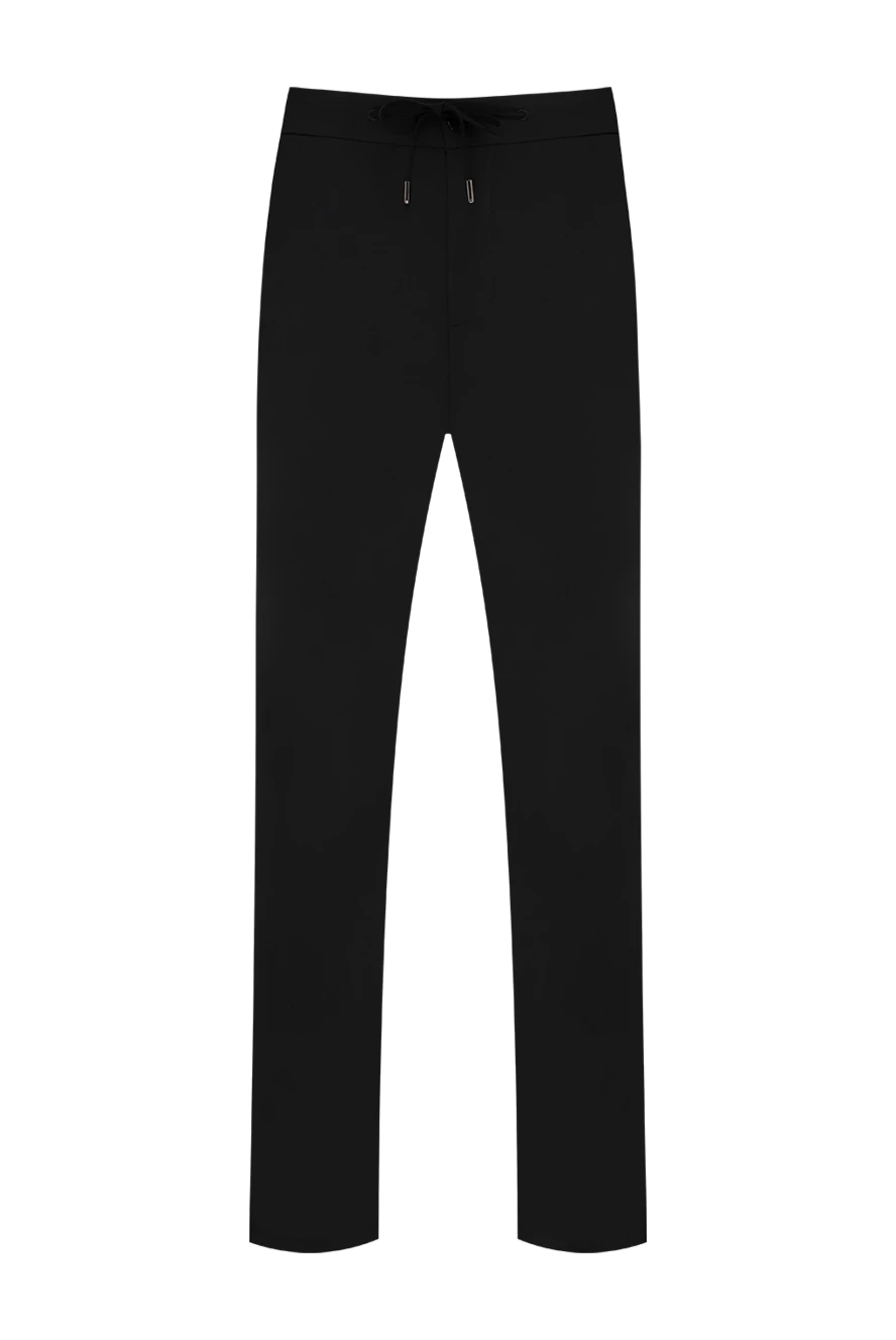 Cesare di Napoli lightweight dark grey trousers with an elastic adjustable drawstring waistband 196590 - photo 1