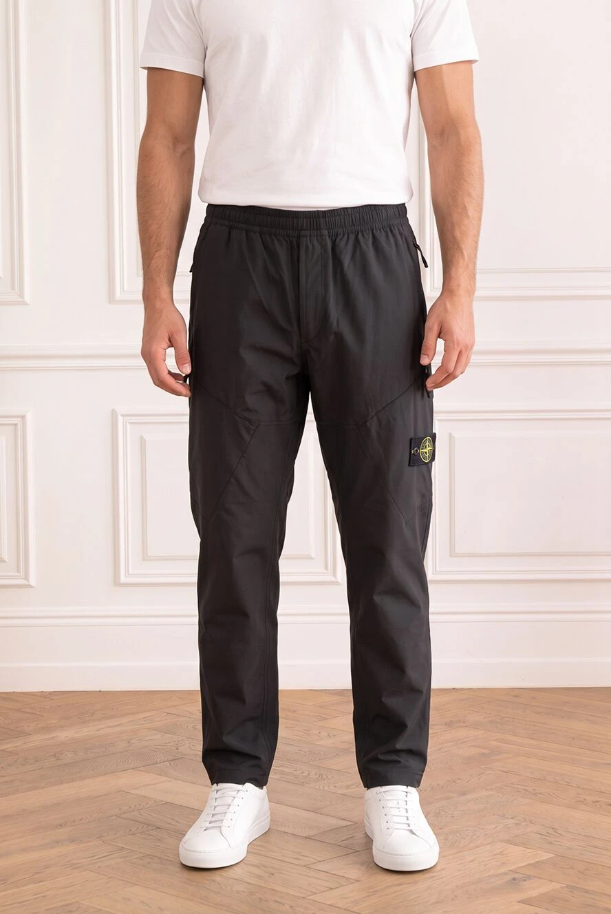Stone Island мужские черные брюки с боковыми карманами 196762 - фото 1