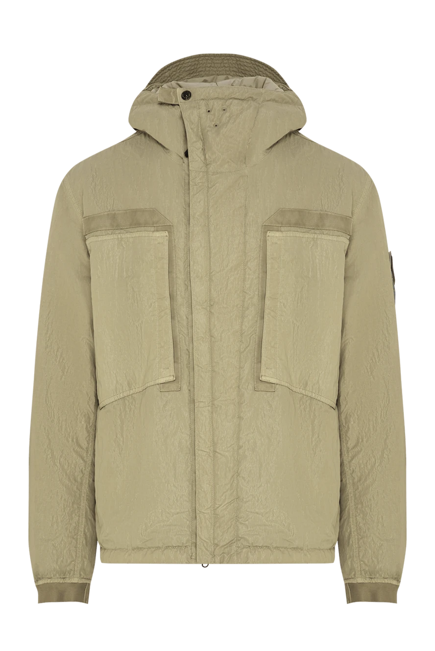 Stone Island khaki multi-pocket linen bomber jacket 196802 - photo 1