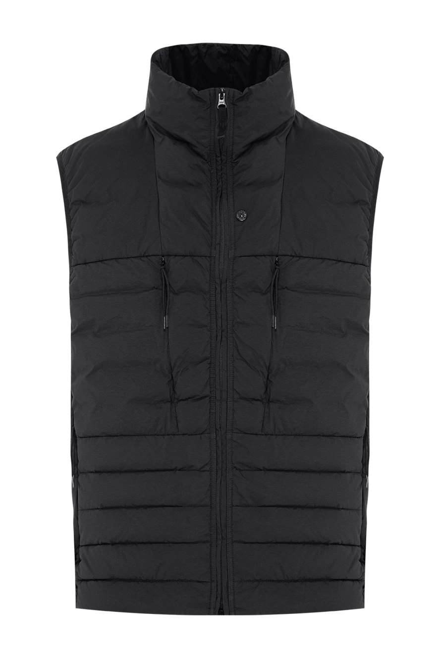 Stone Island чорний матовий жилет із технологічного нейлону з безшовною стібкою 196804 - фото 1