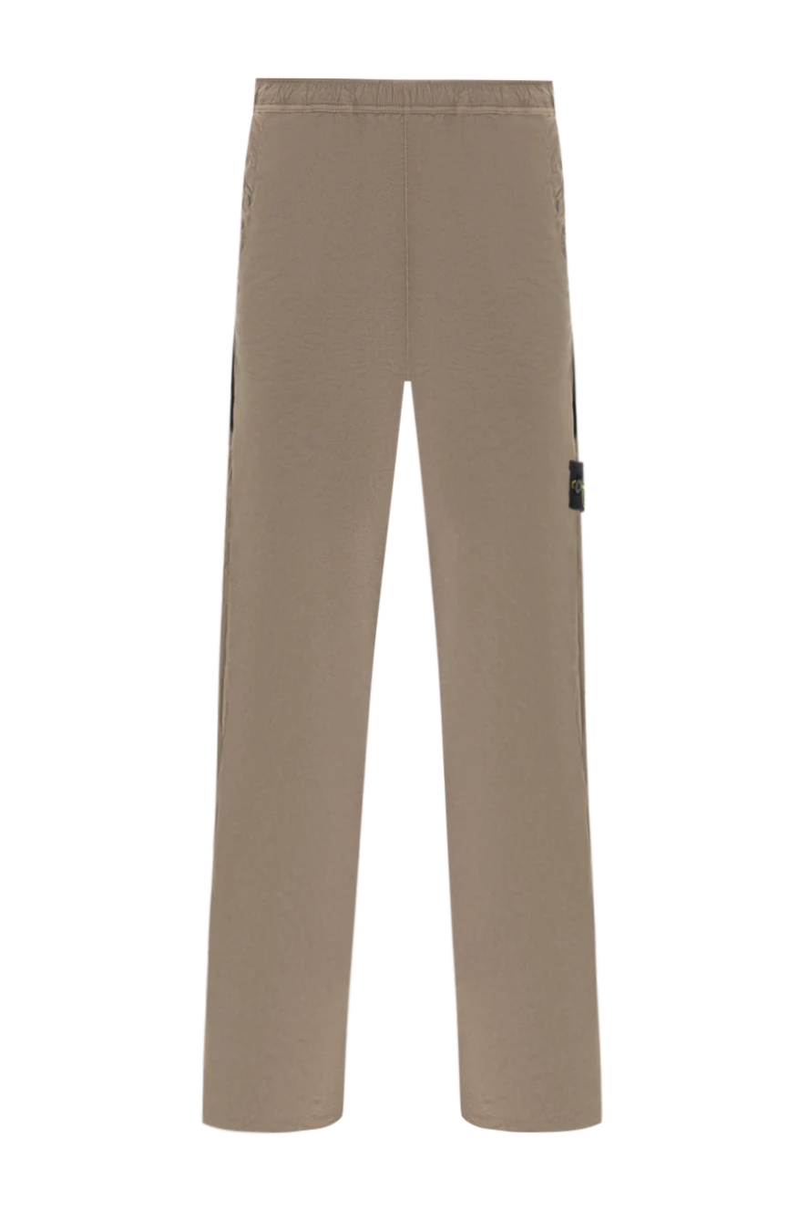 Stone Island свободные хлопковые спортивные брюки с фирменным компасом 196849 - фото 1