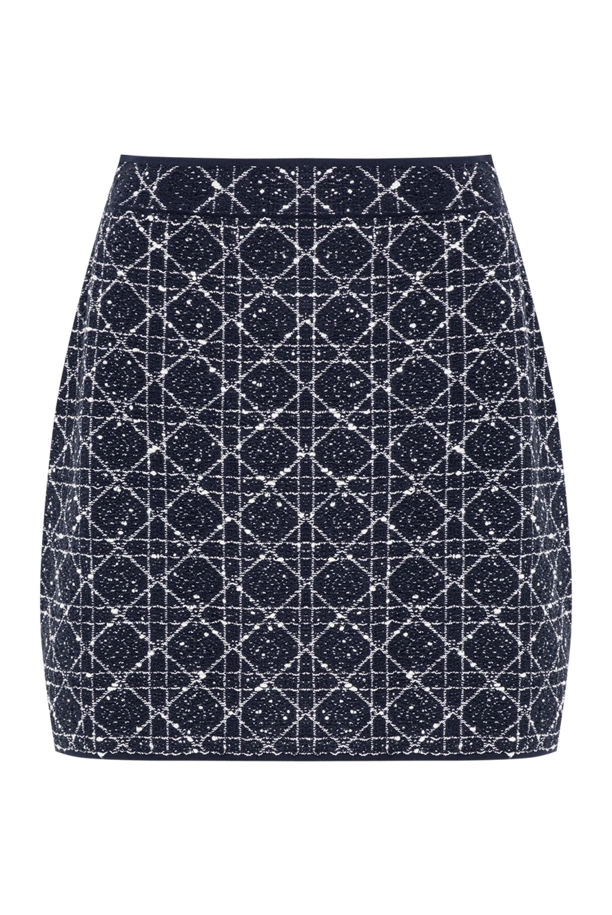 Dior мини-юбка из хлопкового трикотажа с узором cannage 196877 - фото 1
