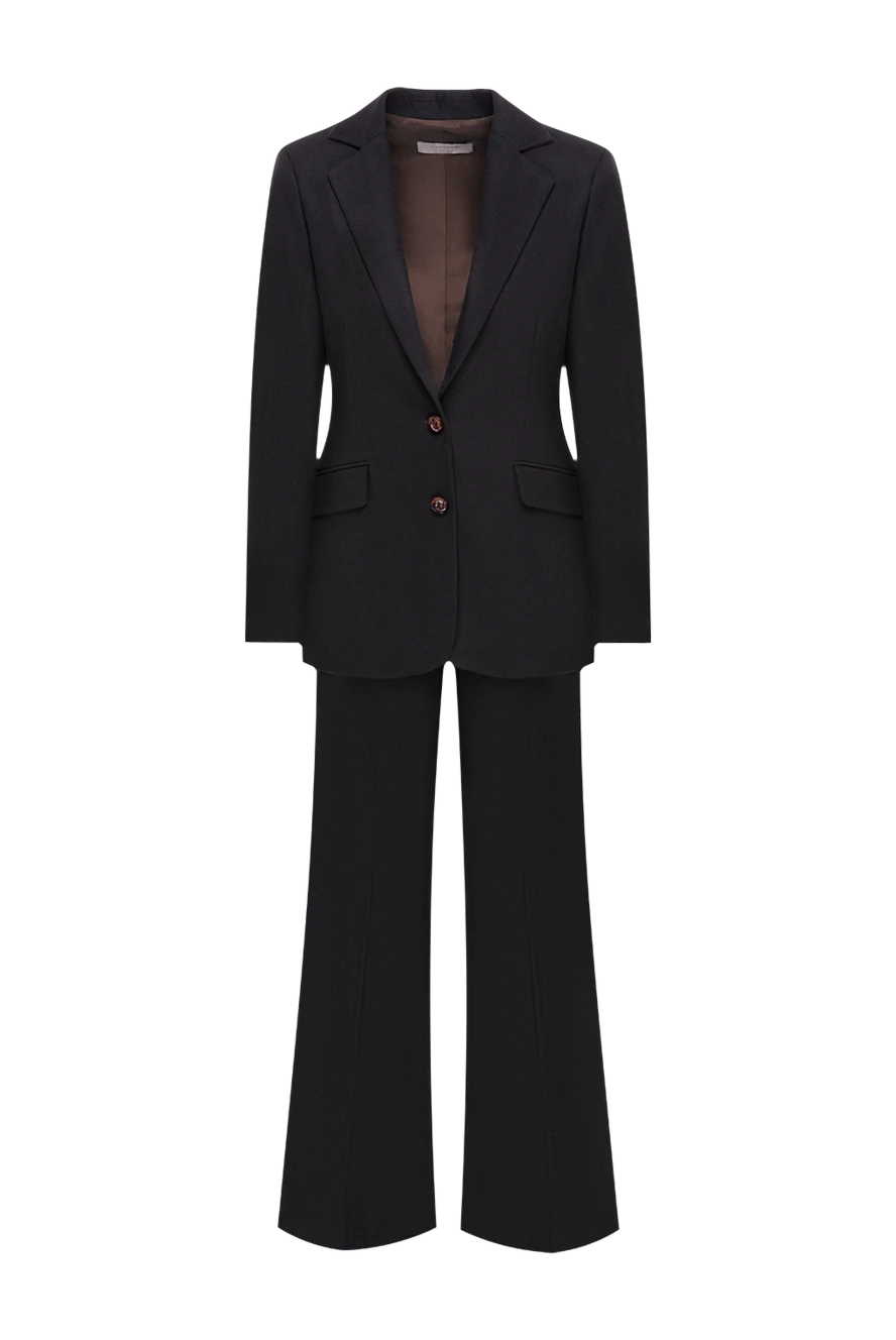 D.Exterior single-breasted classic suit made of smooth, dense obsidian-toned fabric 197143 - photo 1