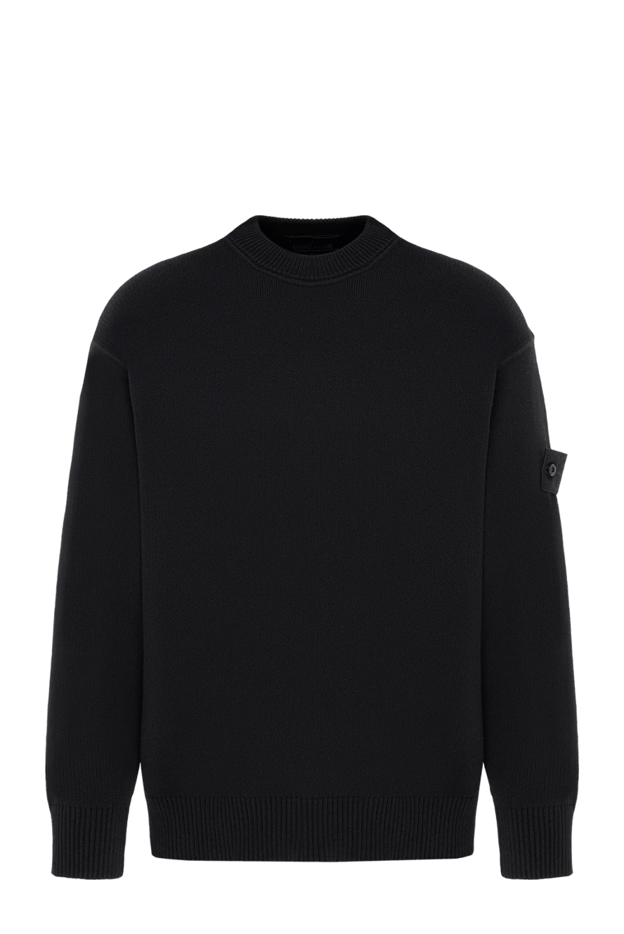 Stone Island щільний бавовняний джемпер з додаванням кашеміру та фірмовим патчем 197467 - фото 1