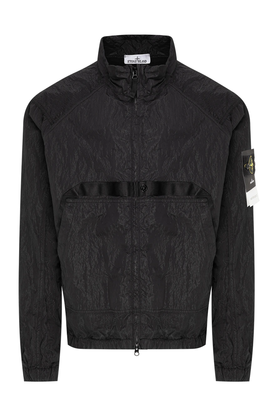 Stone Island черная легкая ветровка с фирменным патчем на рукаве 197479 - фото 1