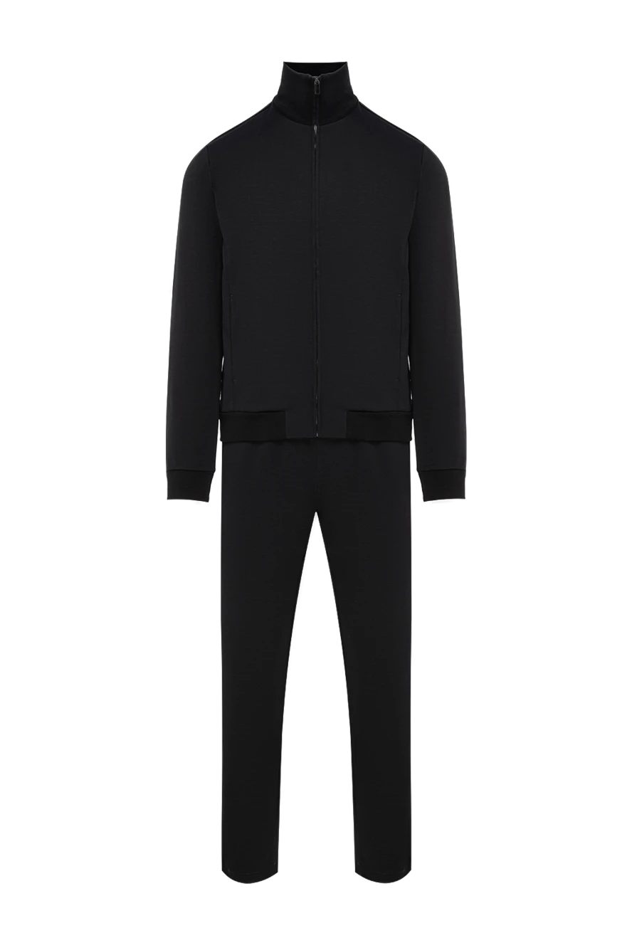 Gucci чорний трикотажний костюм з бавовни та шовку з коміром-стійкою 197499 - фото 1