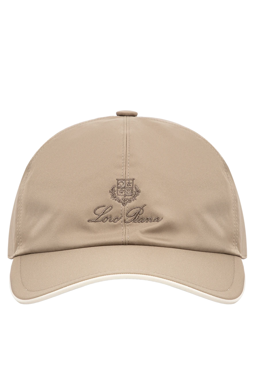 Loro Piana men's beige microfiber baseball cap with contrast piping 197511 - photo 1