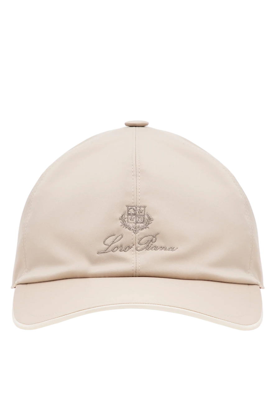 Loro Piana светло-бежевая бейсболка с эластичной вставкой и фирменной вышивкой 197517 - фото 1