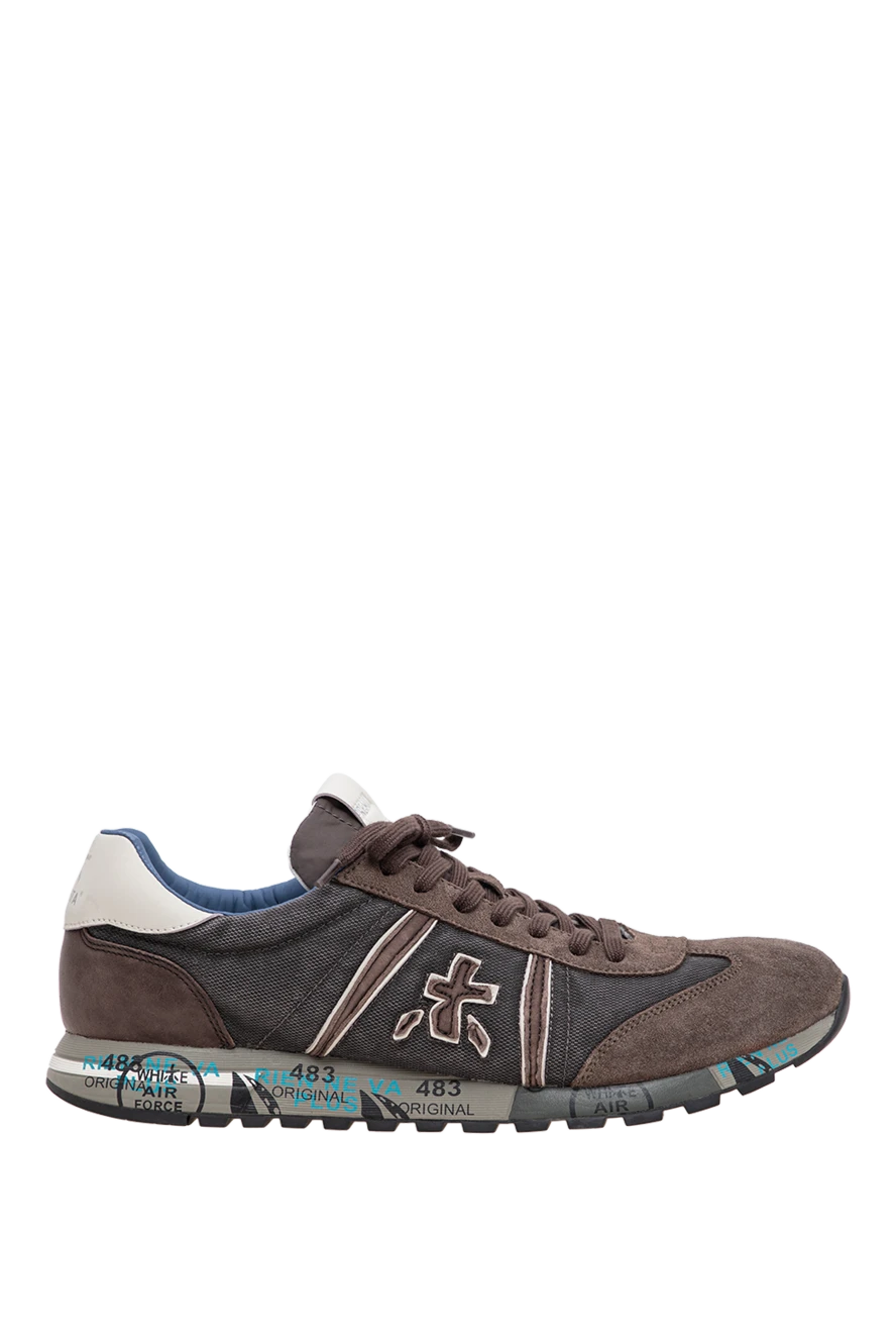 Premiata men's lucy 8402 brown sneakers with signature print 197729 - photo 1