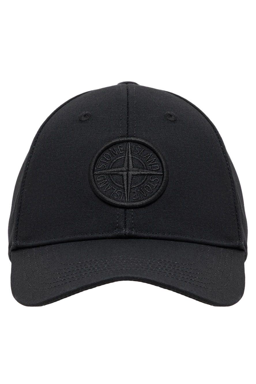 Stone Island шестипанельна чоловіча бейсболка з вишитою монохромною емблемою compass 197751 - фото 1