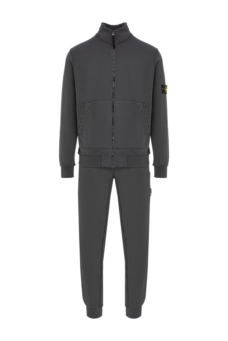 Stone Island gray cotton suit with a zip and a high collar 197785 - photo 1
